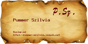 Pummer Szilvia névjegykártya